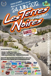 affiche Terres Noires 2012 VTT Alpes de Haute-Provence
